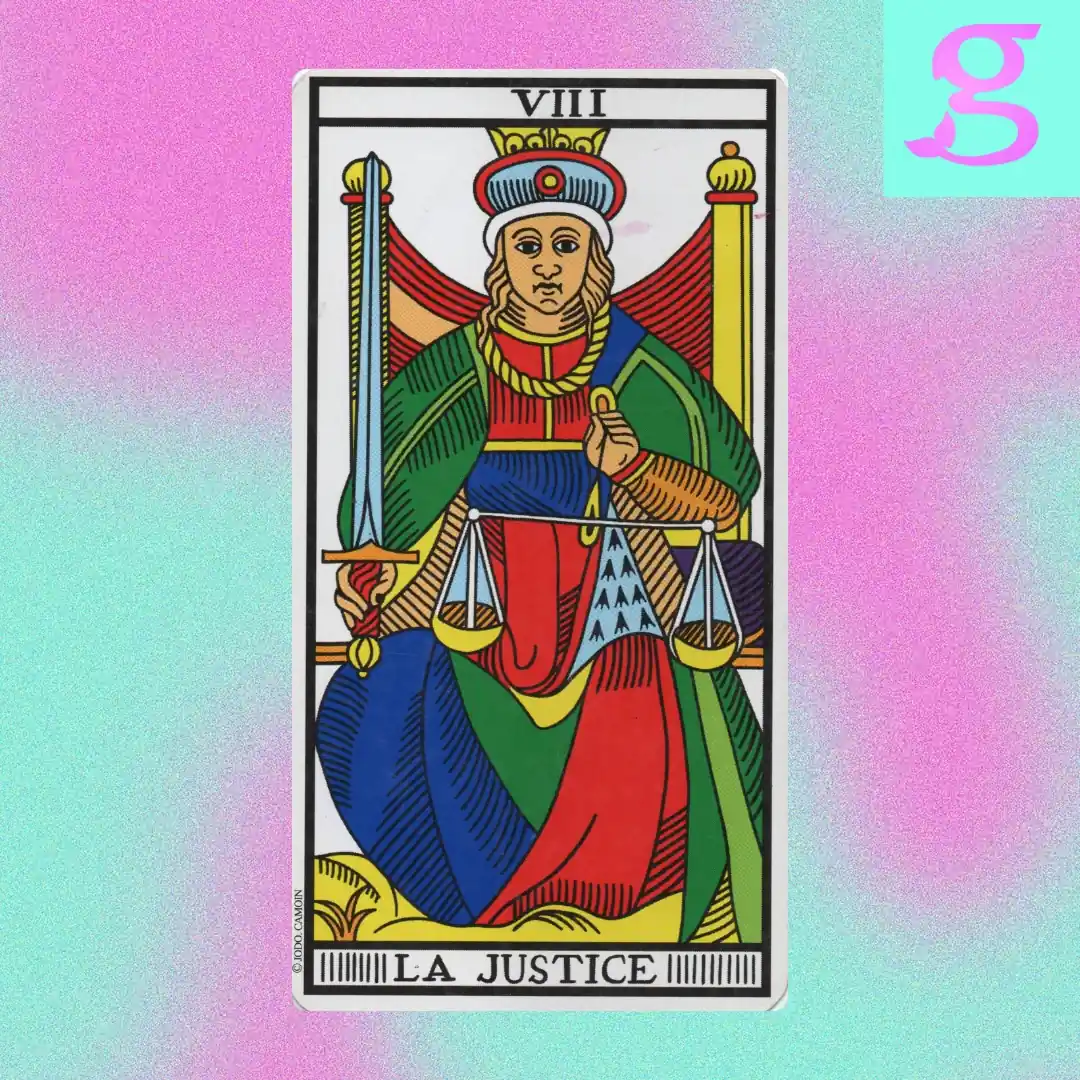 La Justicia, arcano VIII del Tarot de Marsella